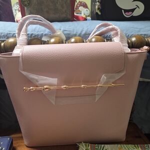 Loungefly Pink Tote with Gold Accent